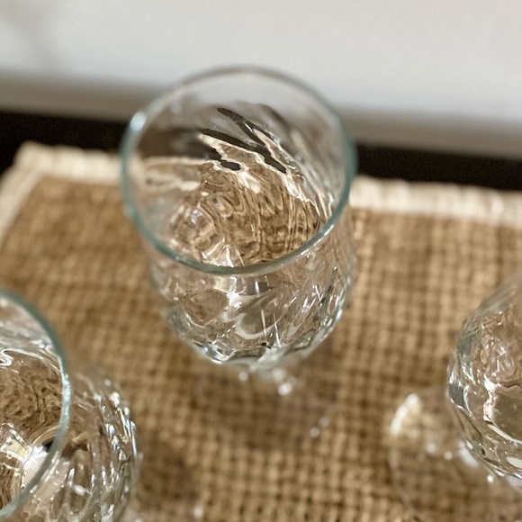 GORGEOUS SET OF 4 VINTAGE EUROPEAN OPTIC CRYSTAL CHAMPAGNE FLUTE GLASSES - Picture 8 of 14